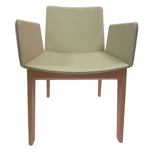 Capdell Ava Armchair in Beige Fabric with Light Frame (New in Box)