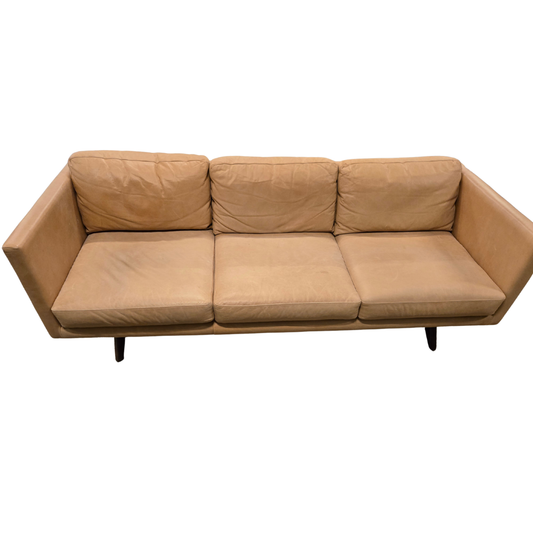 West Elm Brooklyn 81-in Sofa in Sienna Leather