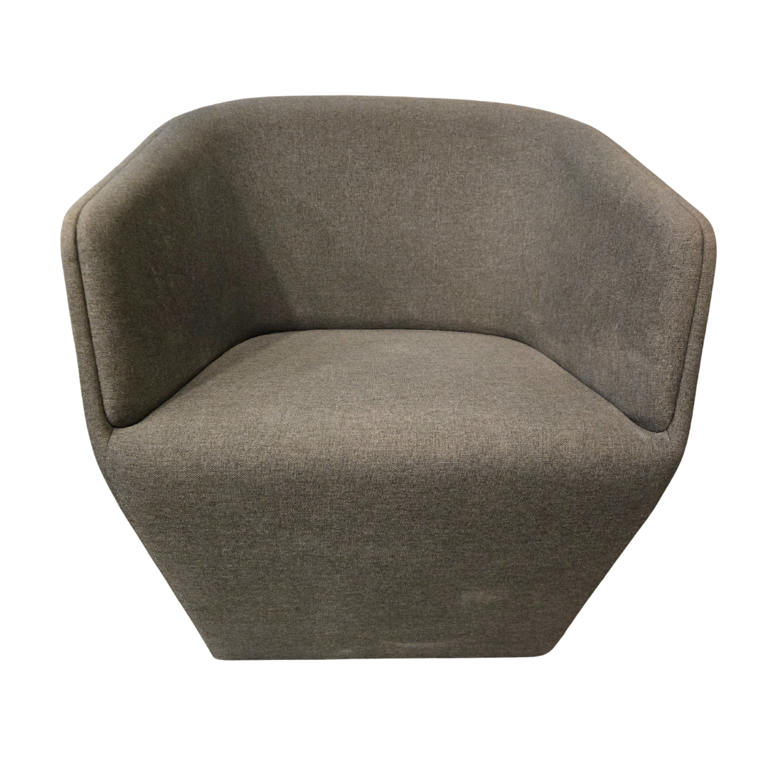 Poppin Pitch Club Chair in Grey