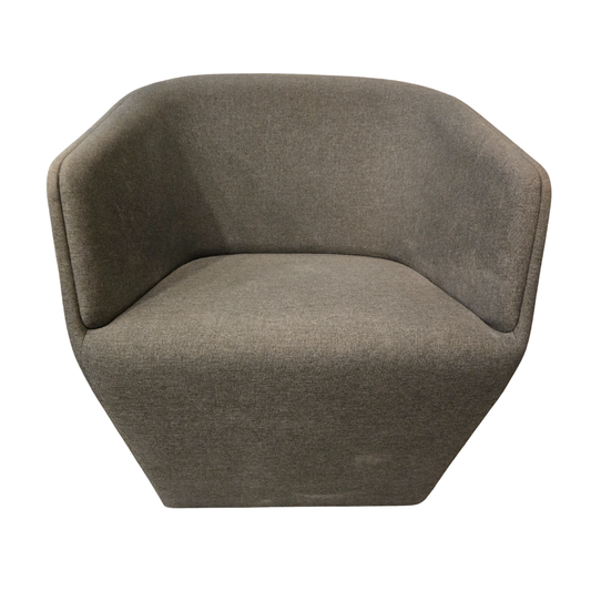 Poppin Pitch Club Chair in Grey