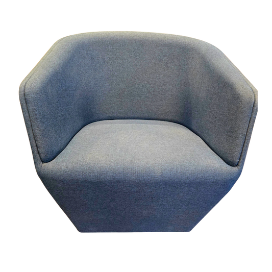 Poppin Pitch Club Chair in Blue