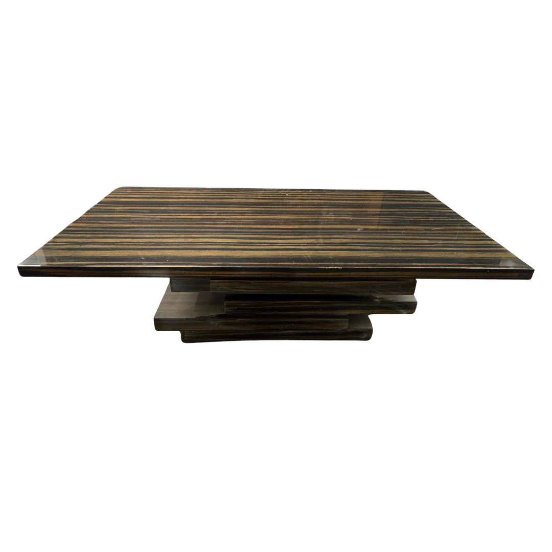 CB2 Stack Hi-Gloss Wood Coffee Table