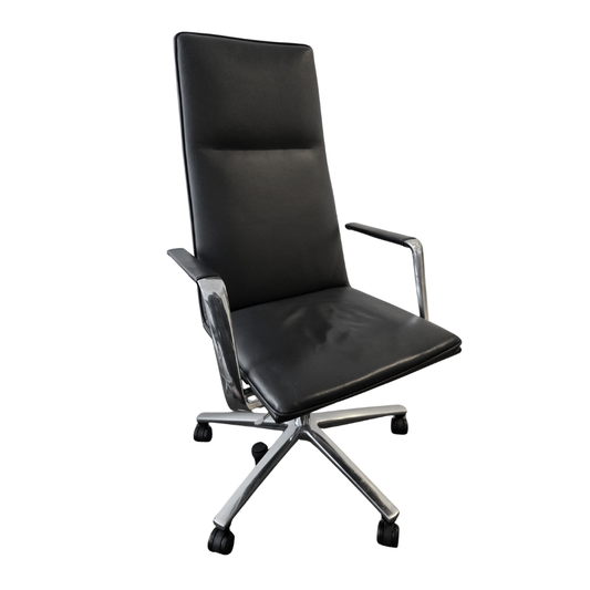 Davis Sola Highback Executive Chair in Grey Leather