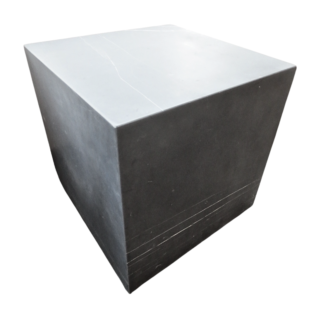 Restoration Hardware Marble Plinth Cube Side Table