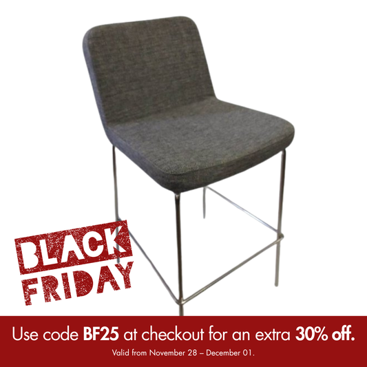 CB2 Charlie Bar Height Stool in Grey