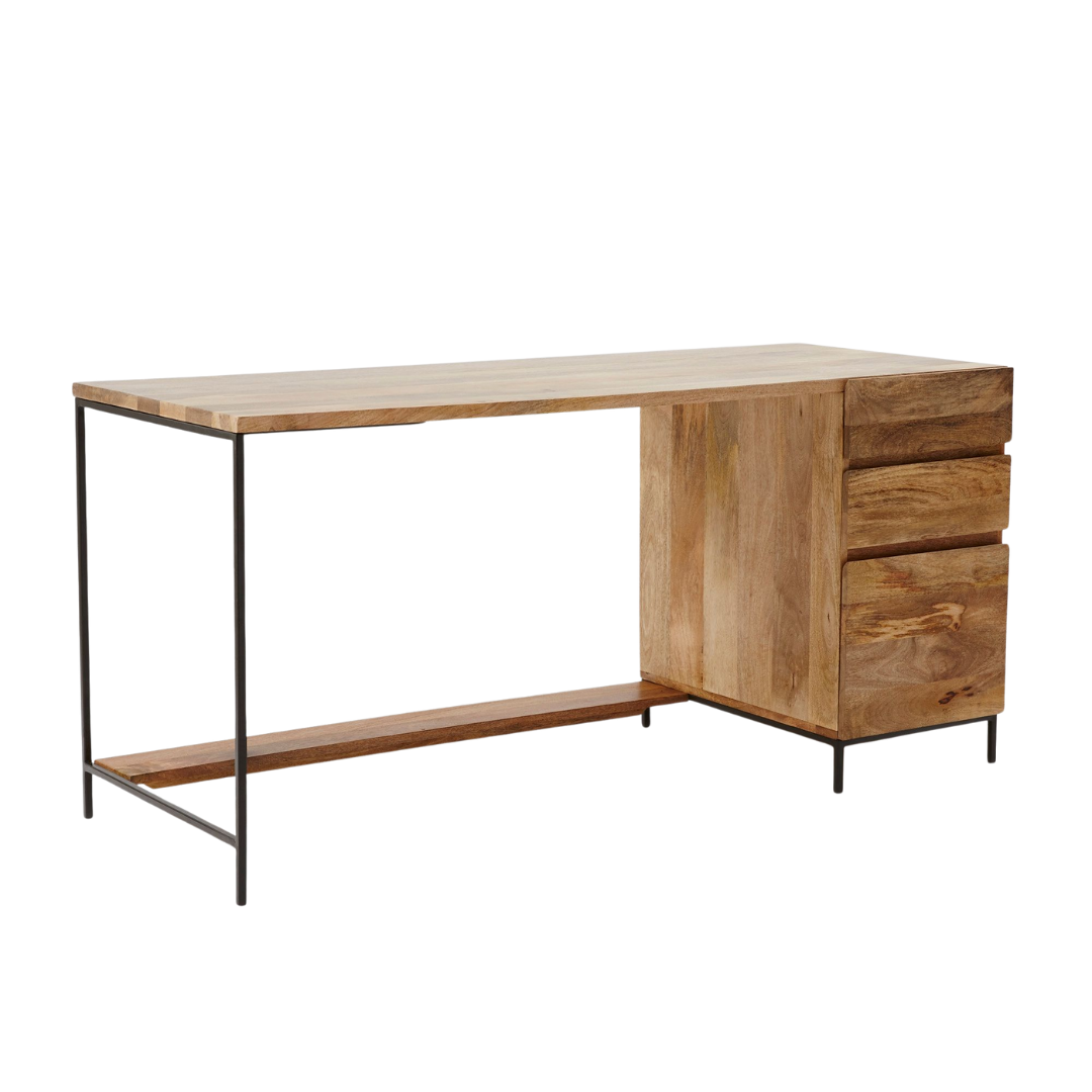 West Elm Industrial Modular 64-in Desk with File Cabinet