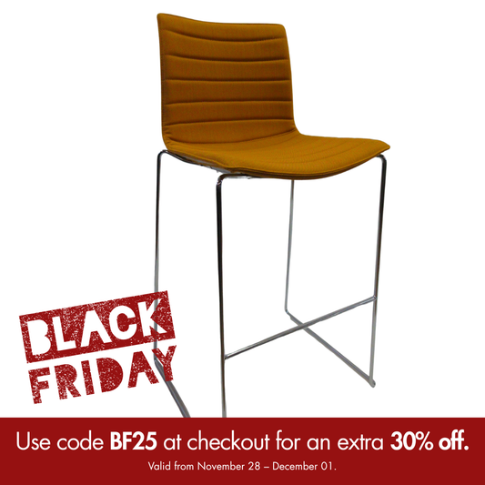 Arper Catifa 46 Upholstered Bar Height Stool in Yellow (New)