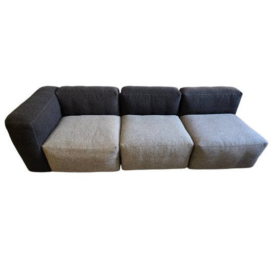 HAY Mags Soft 3-Piece Sectional Sofa in Light-Dark Grey