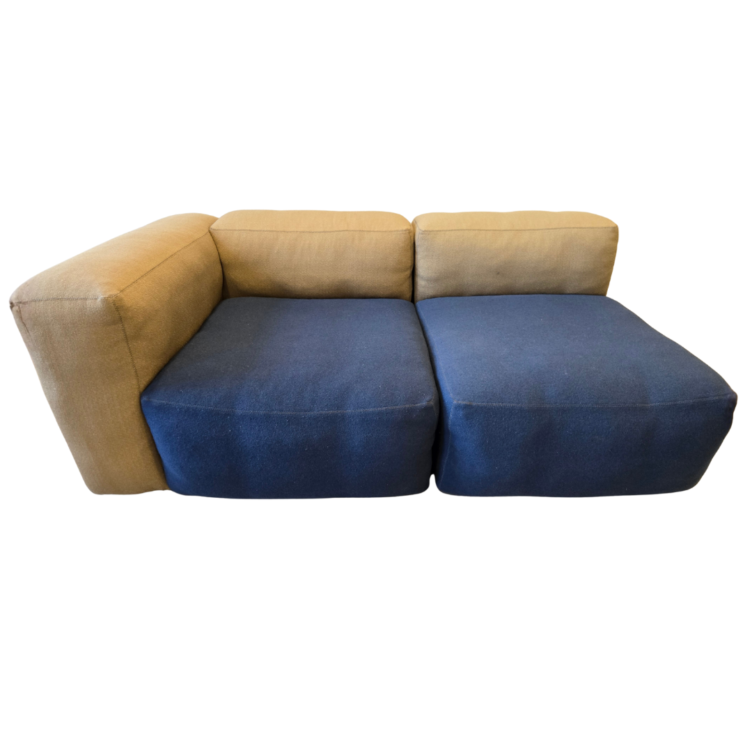 HAY Mags Soft 2-Piece Section Sofa in Beige-Blue