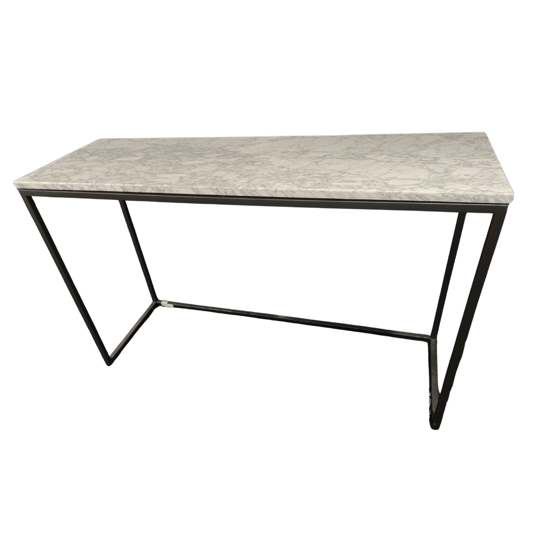 West Elm Box Frame Marble Console Table