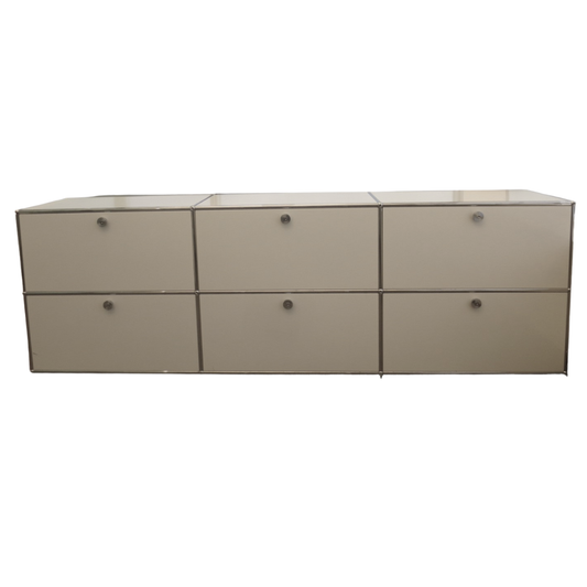 USM Haller Cabinet / Console 3x2 with 6 Drawers in White