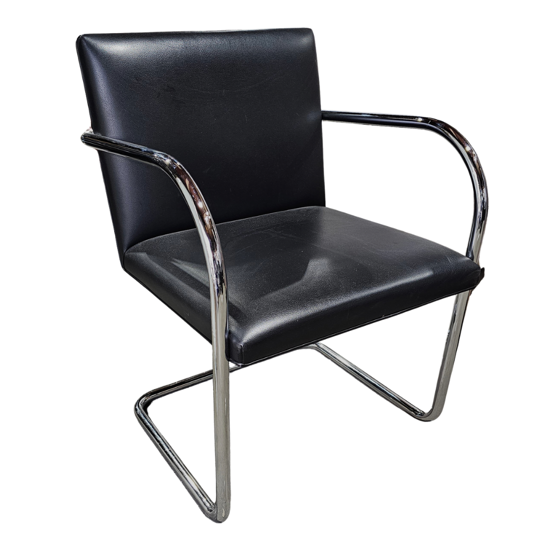 Knoll BRNO Chair in Black Leather