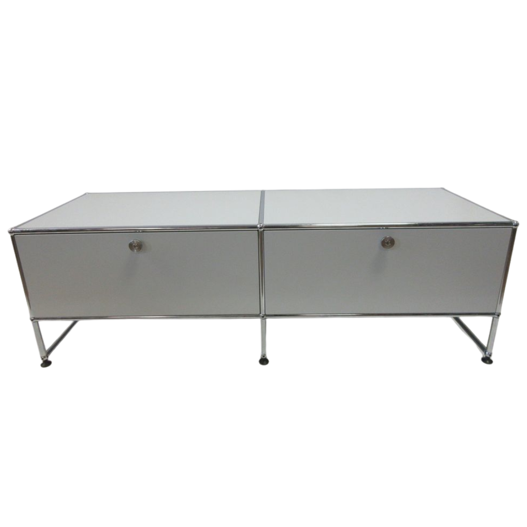 USM Haller Console / Sideboard 2-Drawer with Legs in Light Grey