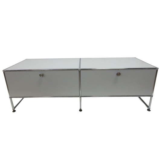 USM Haller Console / Sideboard 2-Drawer with Legs in Light Grey