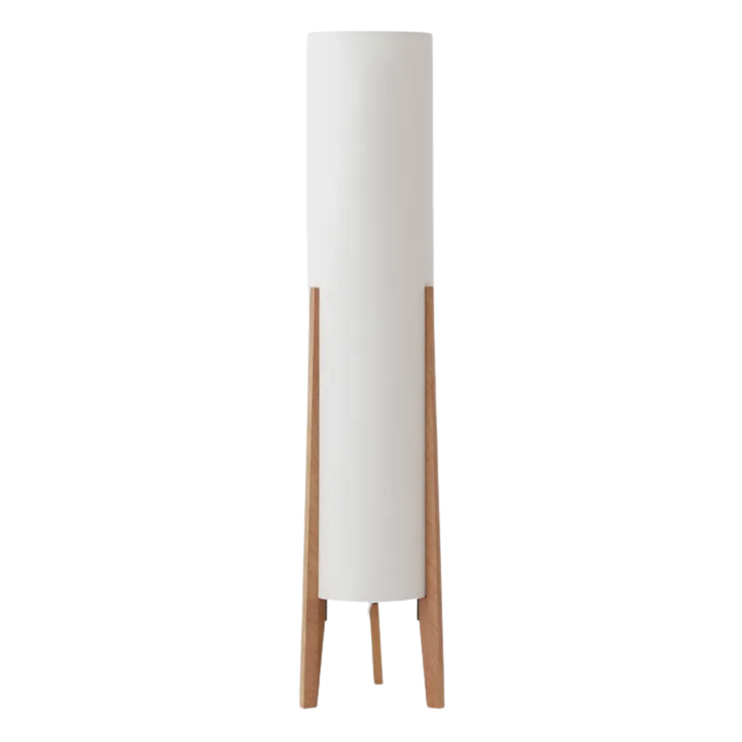 EQ3 Tube Floor Lamp with Oak Base
