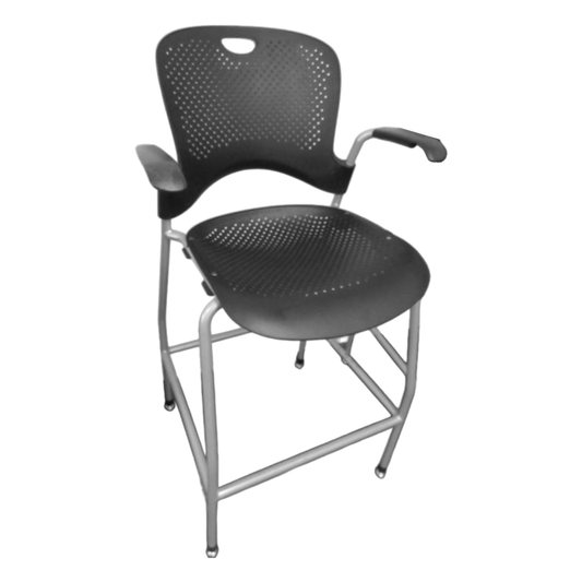 Herman Miller Caper Bar Height Stool in Black with Plastic Seat