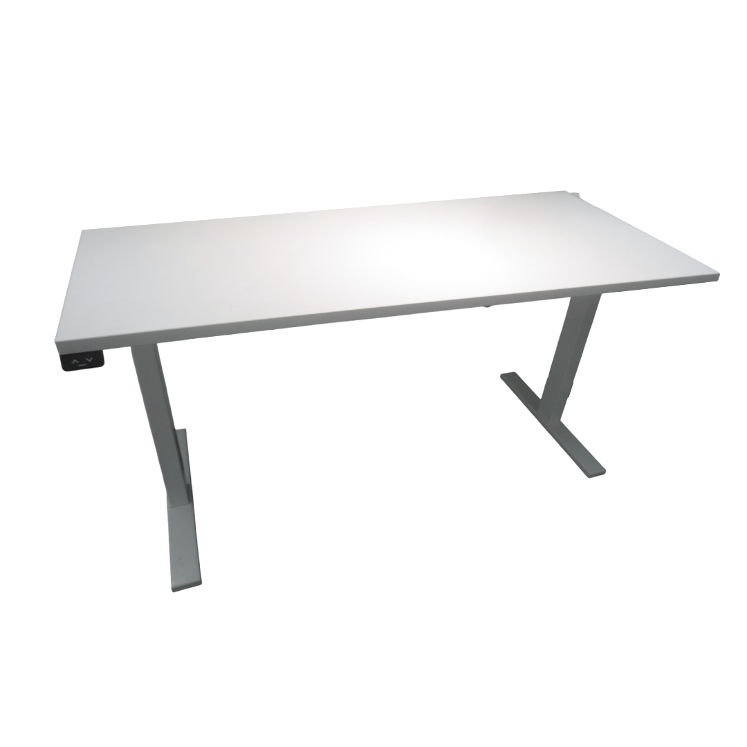 Poppin Series L 57x27-in Sit-Stand Desk in White