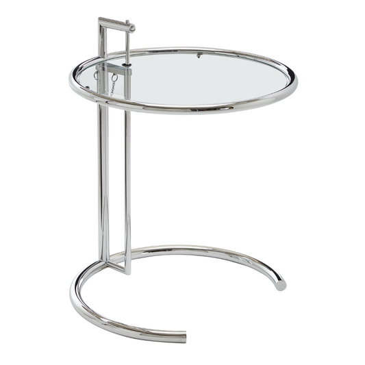 Eileen Grey E1027 Style Side Table with Tinted Glass