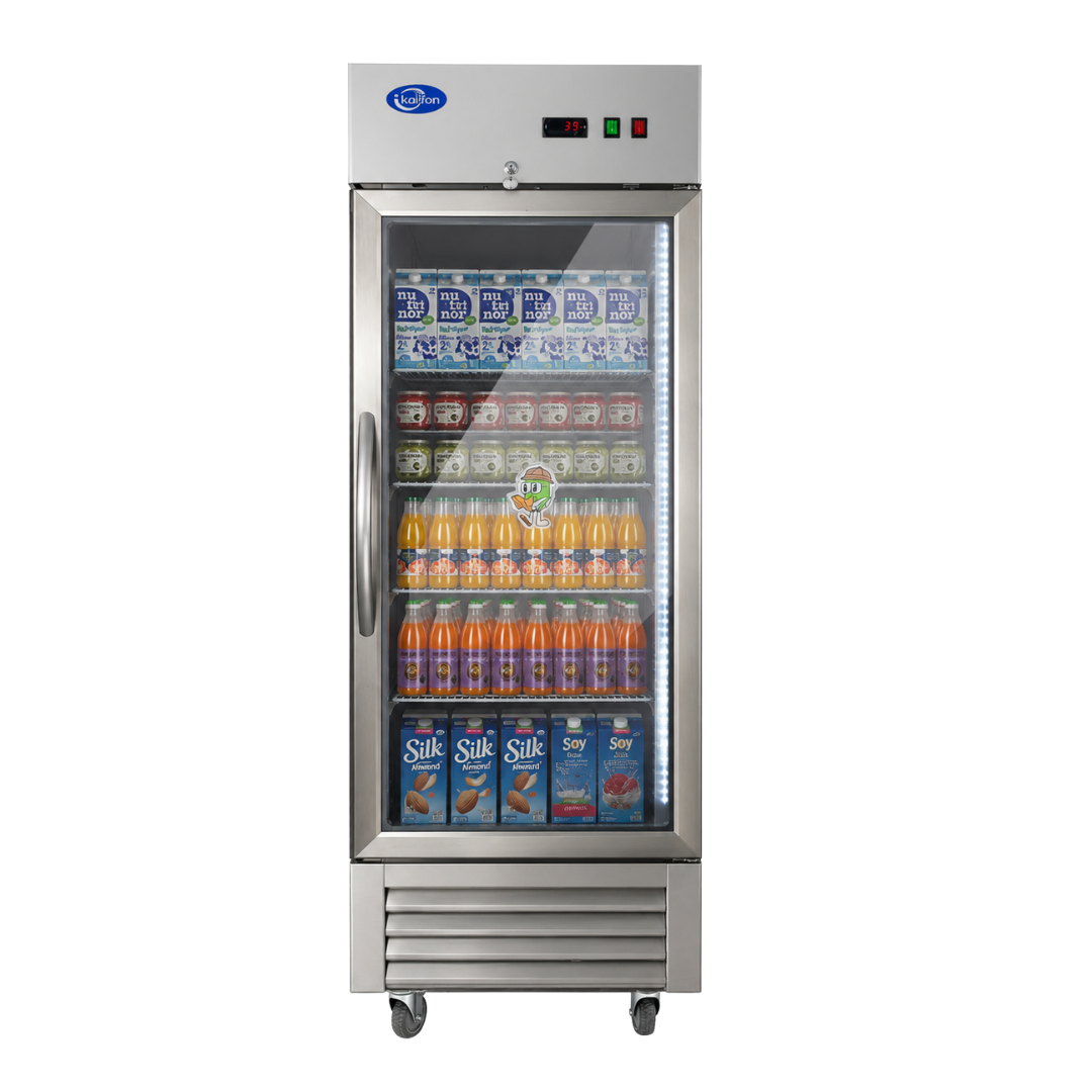 Kalifon Commerical Single Glass Door Refrigerator, Model KR-23BG