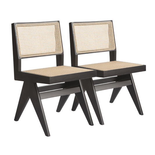 Klarel Pierre Jeanneret Chandigarh Style Side Chair - A Pair (New in Box)
