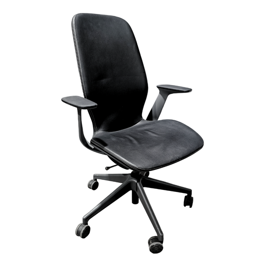 Steelcase Silq Chair in Black Eco-Leather