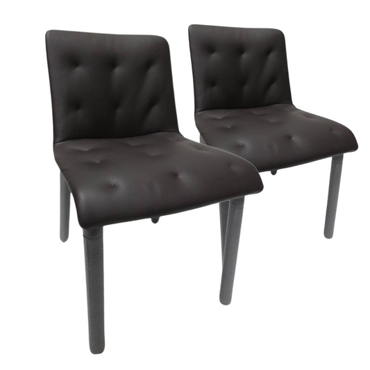 Walter Knoll Liz Wood Chairs - A Pair - Bygone Icons