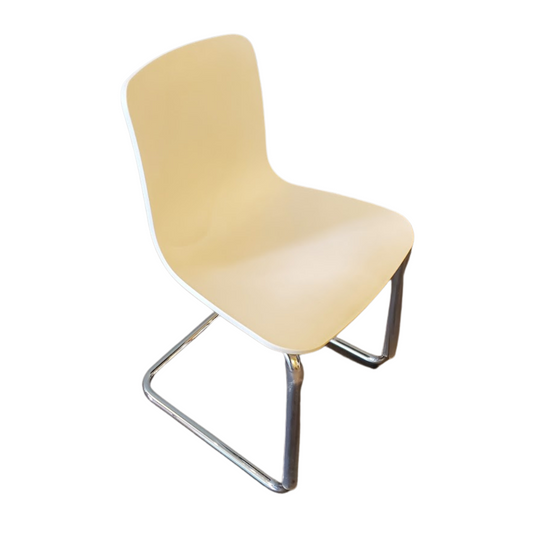 Vitra HAL Dining Chair with Cantilever Base in White