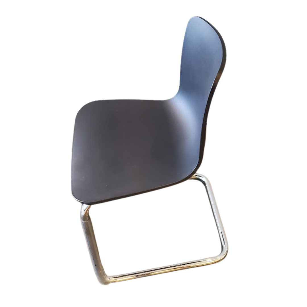 Vitra HAL Dining Chair with Cantilever Base in Black