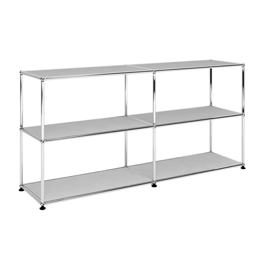 USM Haller 2x2 4-Shelf Bookcase in Light Grey