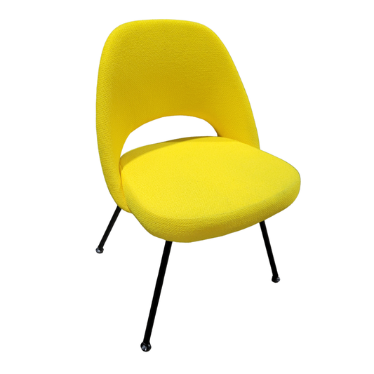 Knoll Saarinen Executive Side Chair in Yellow Fabric