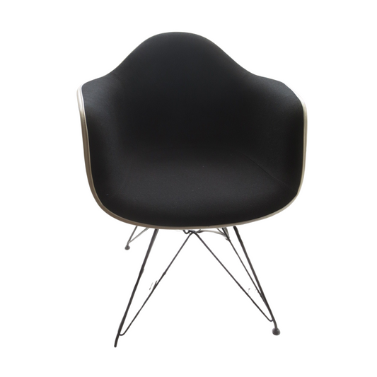 Herman Miller Eames Molded Armchair in Black Fabric