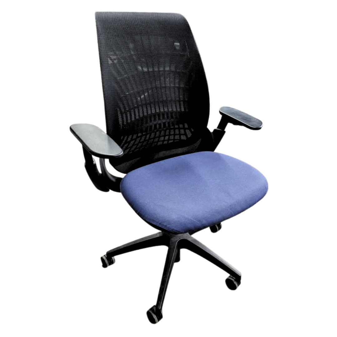 Allsteel Mimeo Ergonomic Task Chair in Blue – Bygone Icons