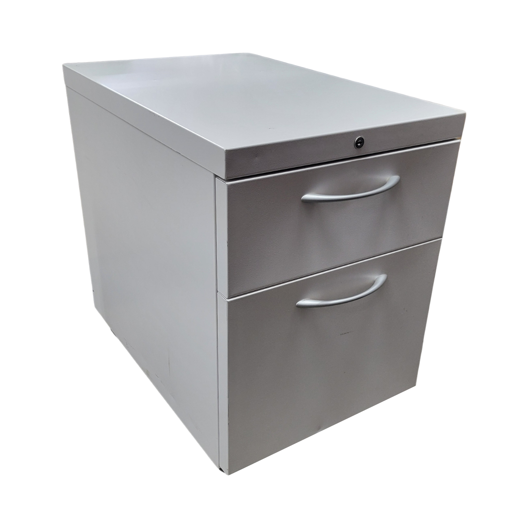 Steelcase Essentials Two-Drawer Mobile Pedestal Filing Cabinet in Brilliant White