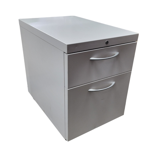Steelcase Essentials Two-Drawer Mobile Pedestal Filing Cabinet in Brilliant White