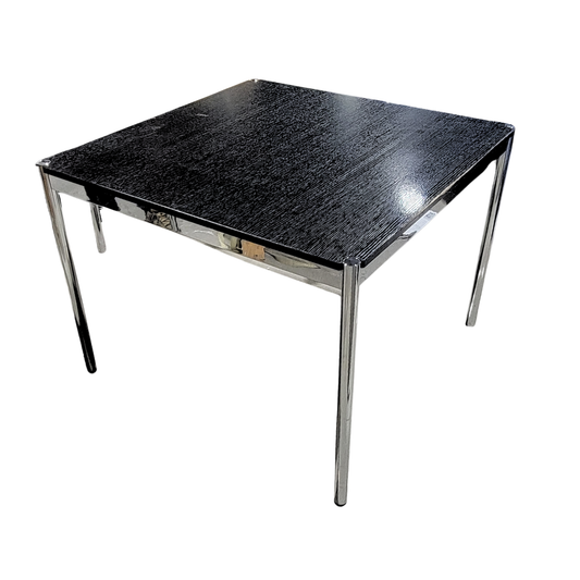 USM Haller 40x40-in Desk-Table in Black Oak Veneer