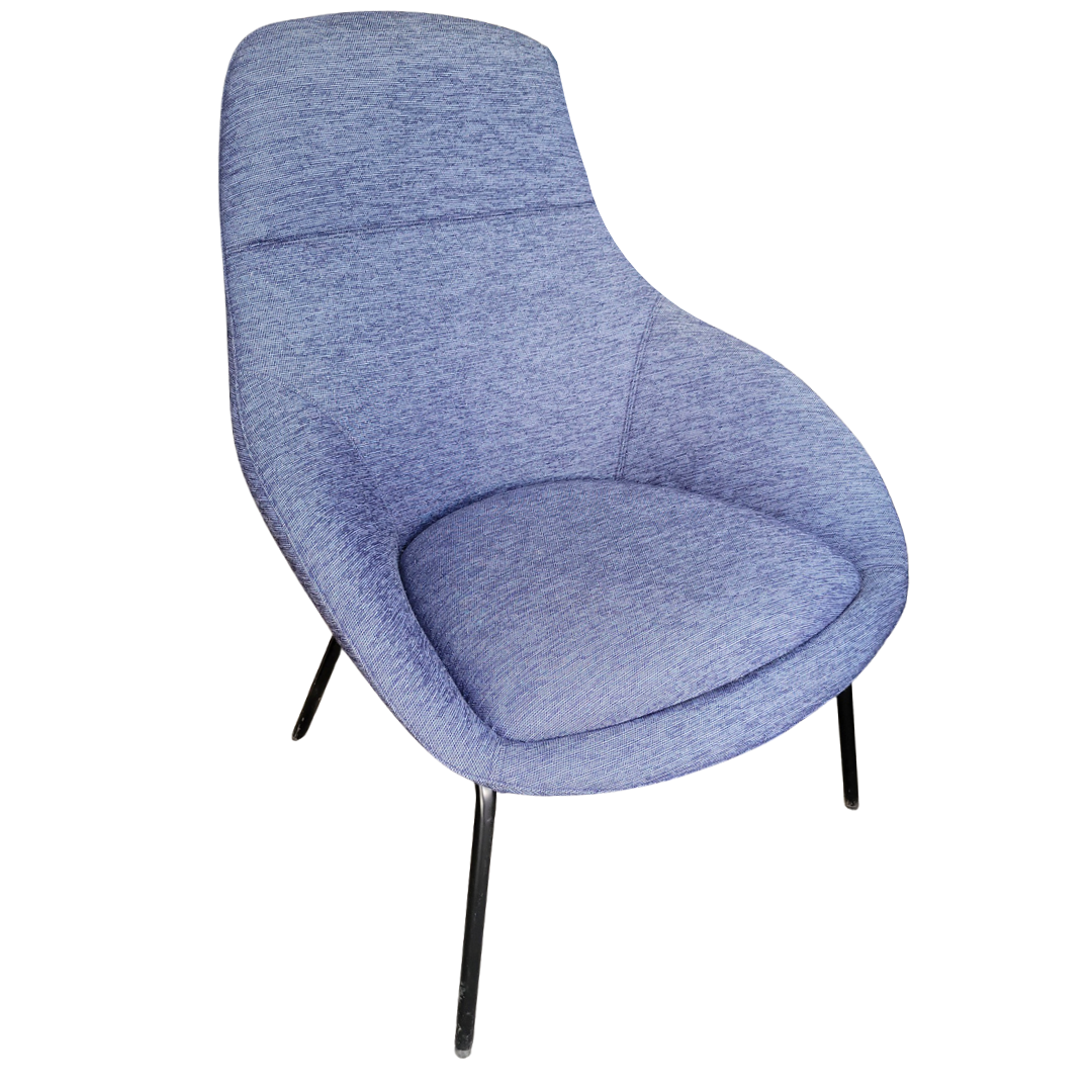 Naughtone Always Lounge Chair in Indigo Blue Fabric
