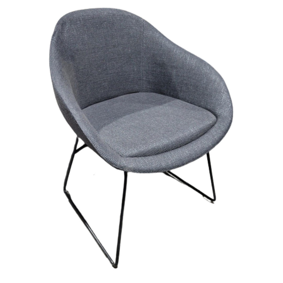 Naughtone Always Guest Chair in Grey Fabric