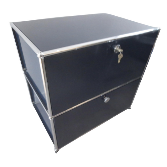 USM Haller Cabinet / Dresser 2-Drawer in Steel Blue