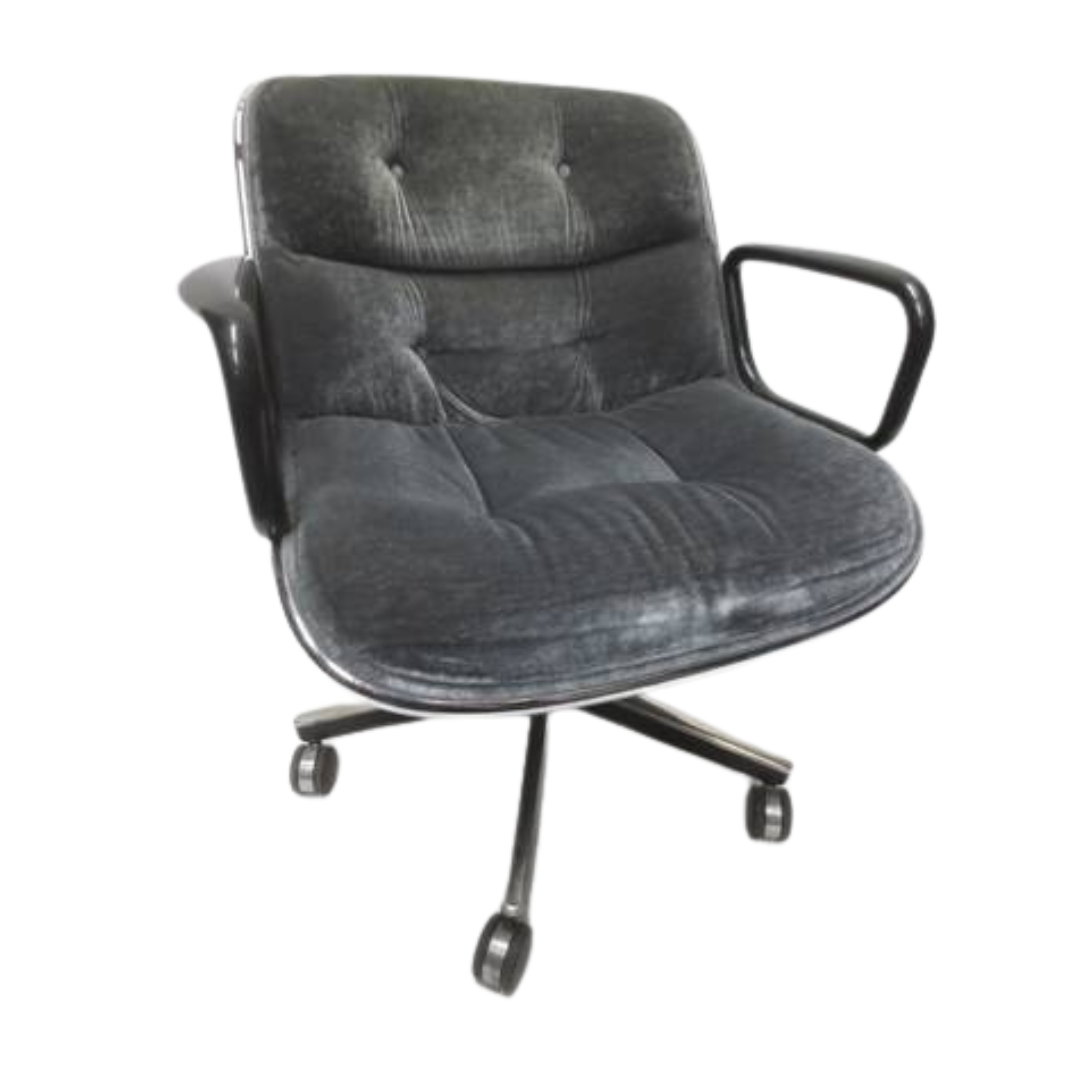 Knoll Pollock Executive Chair in Grey Velour