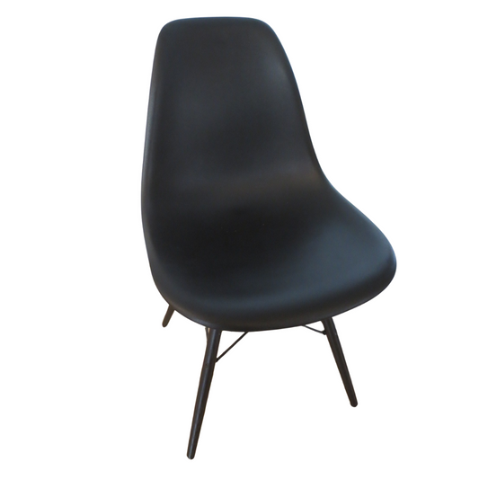 Herman Miller Eames Molded Side Chair with Dowel Legs in Black