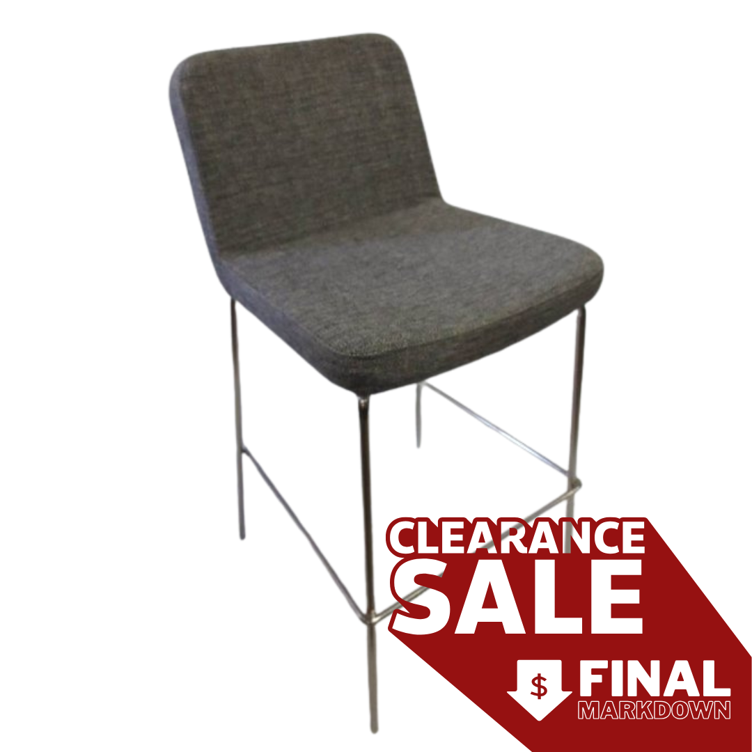 CB2 Charlie Bar Height Stool in Grey