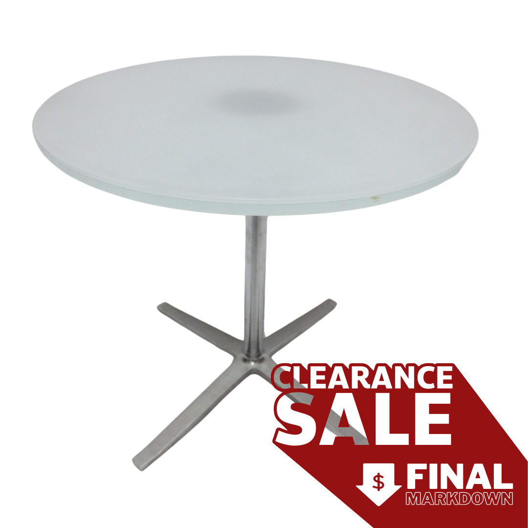 Coalesse Bob 30-in Round Glass Top Coffee Table