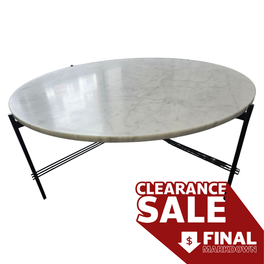 Gubi TS 41-in Round Coffee Table with White Marble Top