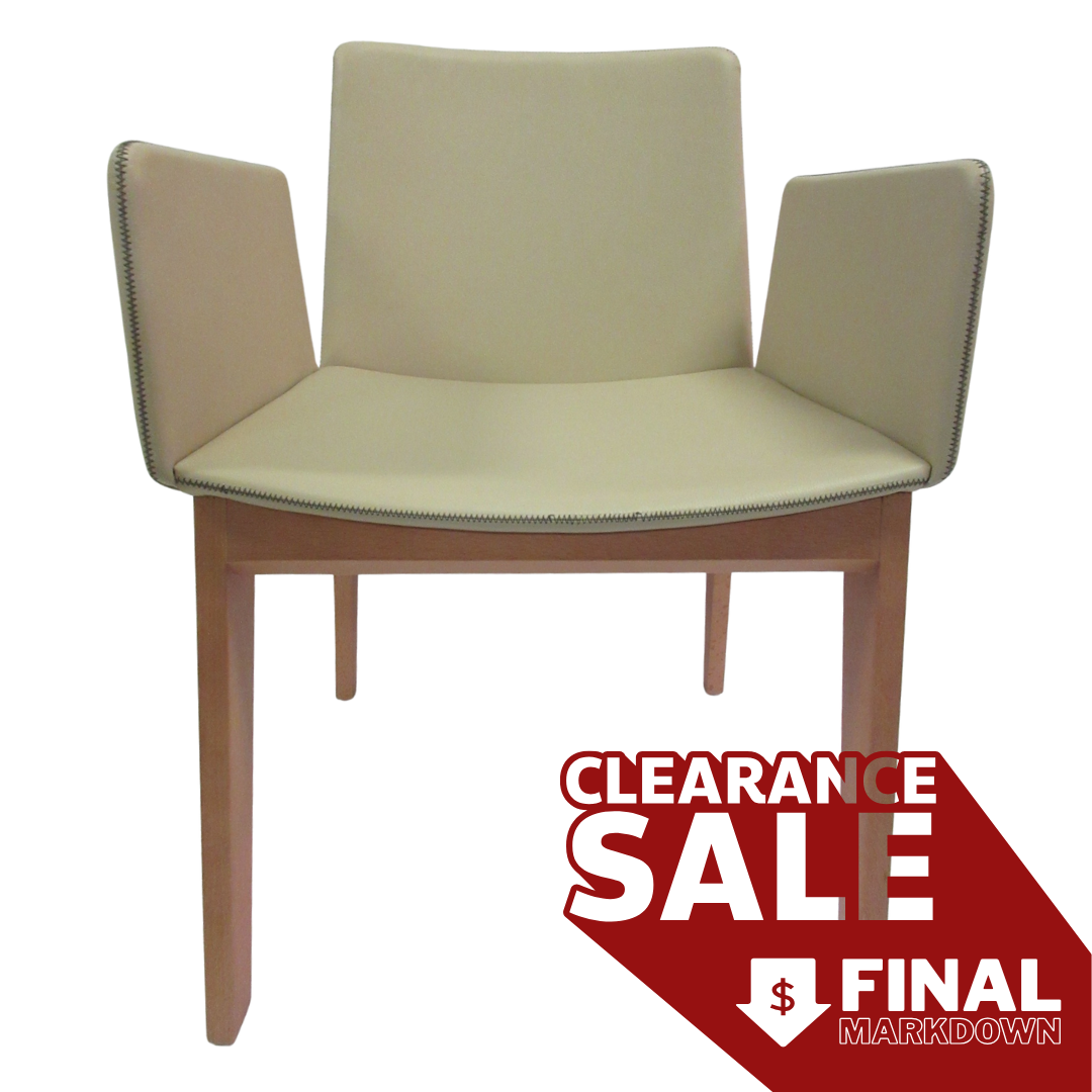 Capdell Ava Armchair in Beige Fabric with Light Frame (New in Box)