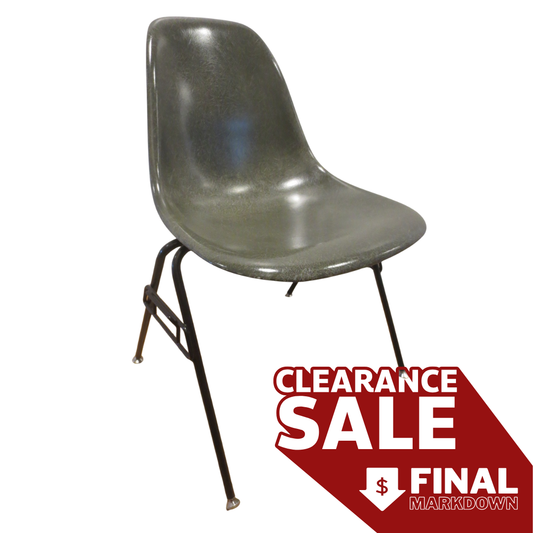Modernica Case Study (Eames-Style) Side Chair in Dark Grey with Metal Legs