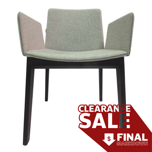 Capdell Ava Armchair in Light Grey Fabric with Dark Frame (New in Box)