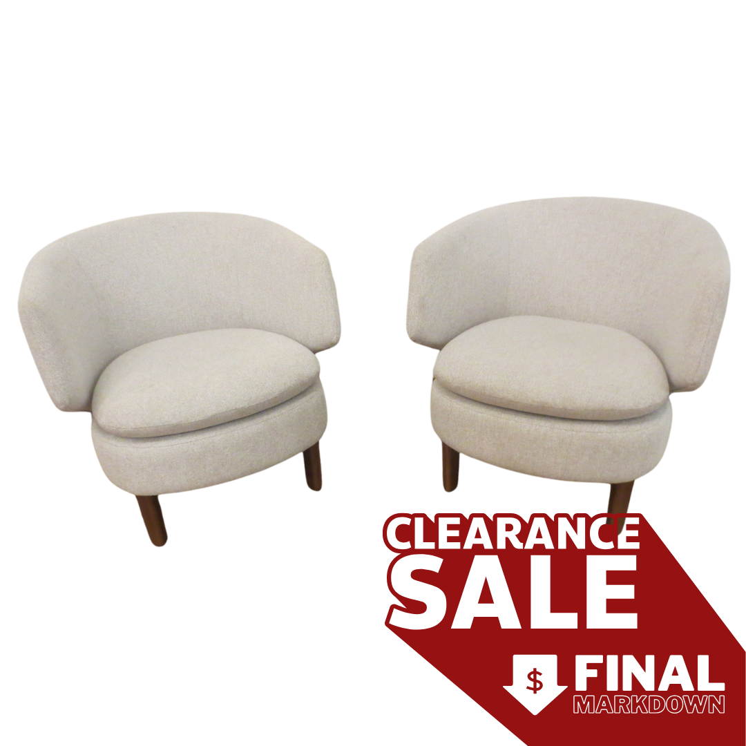West Elm Crescent Lounge Chairs - A Pair