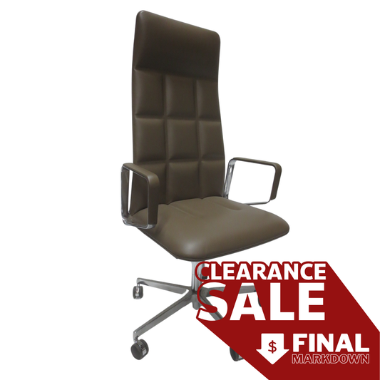 Walter Knoll Leadchair Executive High Back Office Chair in Khaki (New)