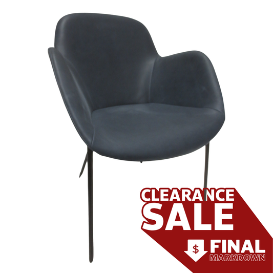 Walter Knoll Sheru Armchair in Black Leather (New)