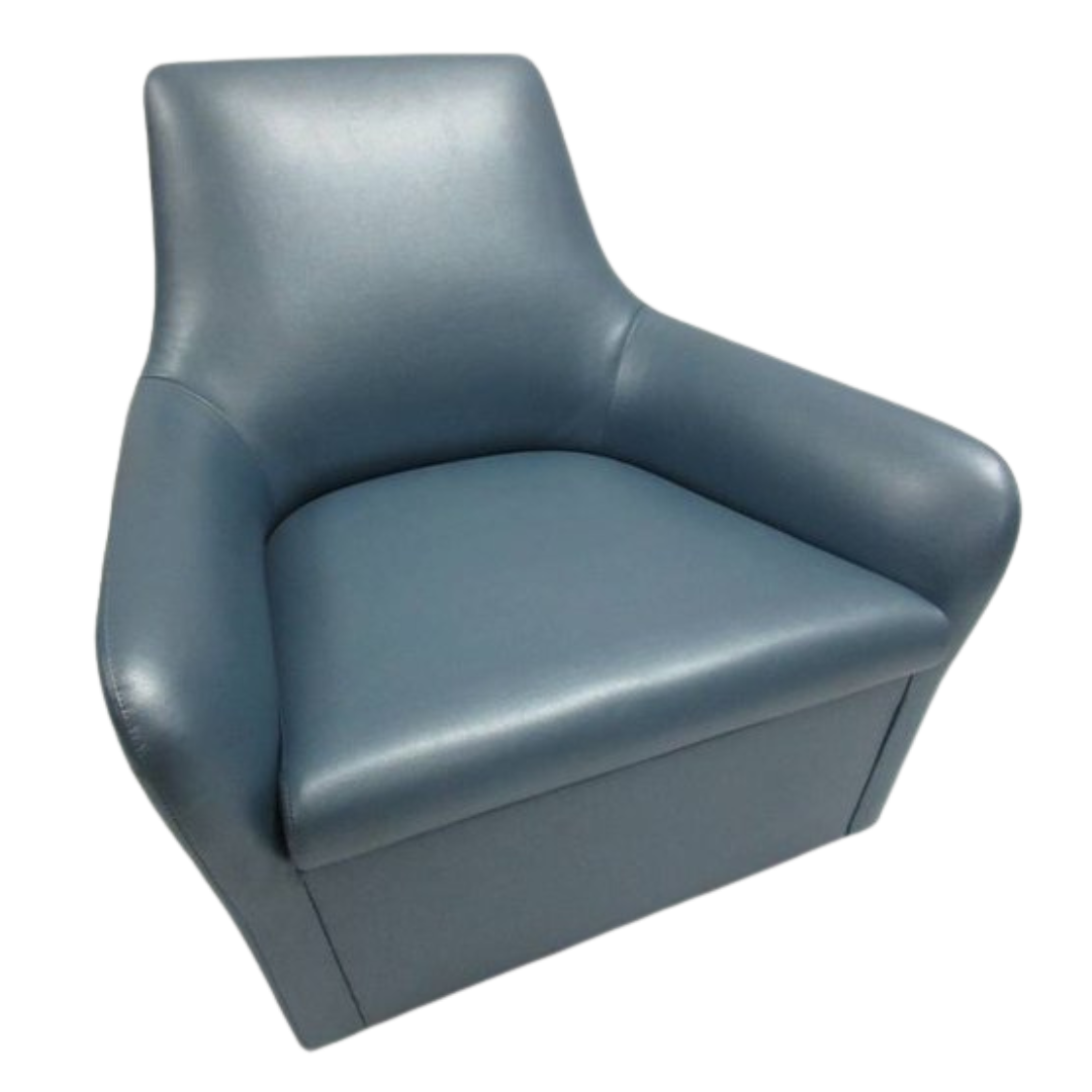 Bernhardt Design Amri Lounge Chair in Blue - Bygone Icons